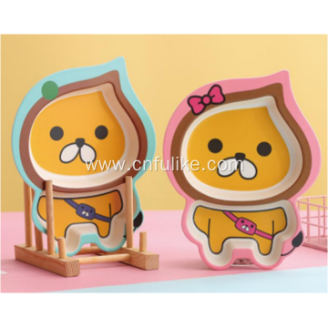 Bamboo Eating Divided Plate Children Tableware